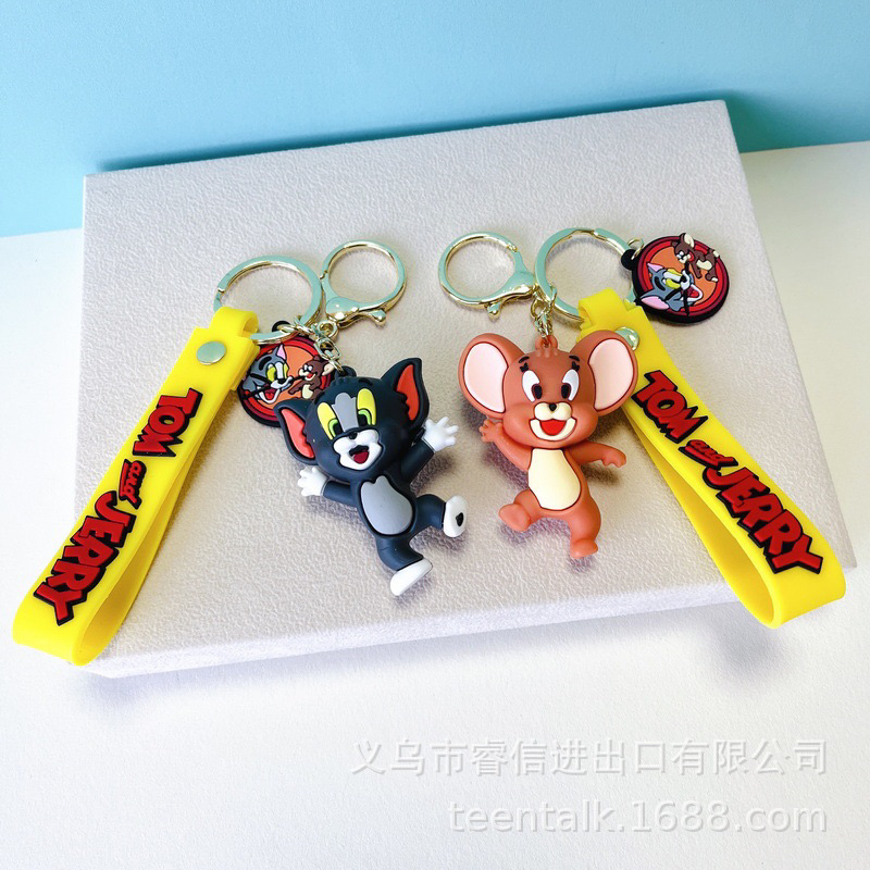 Móc Khóa Có Dây Loại Đẹp Hình Tom and Jerry Dễ ThươLLoạ