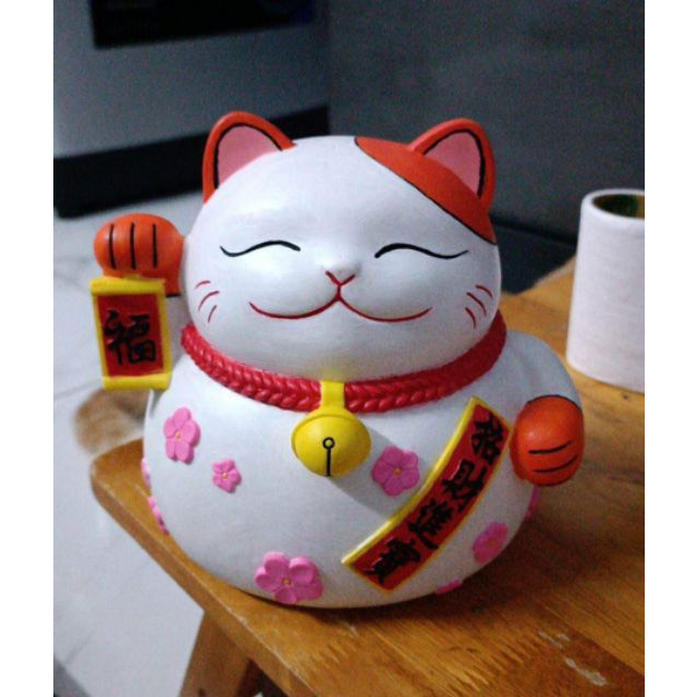 Tô Tượng thạch cao size XXL Mèo Thần Tài cao cấp