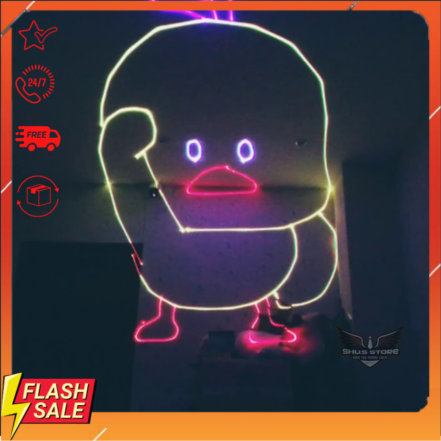 Đèn laser bay phòng chuyên nghiệp 3D cực ảo cho vũ trường, bar, karaoke, hơn 100 hiệu ứng vịt, cá voi, cáo, hình khối...