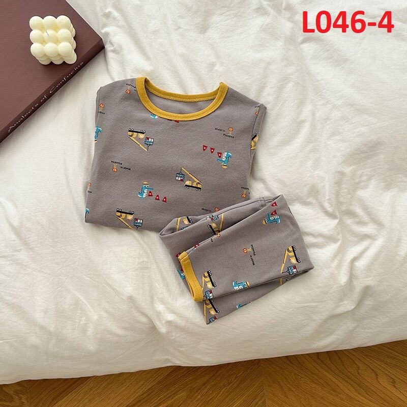 Bộ quần áo dài tay thu đông AMBB chính hãng cho bé mẫu 2023 chất cotton mềm mại size 80-150