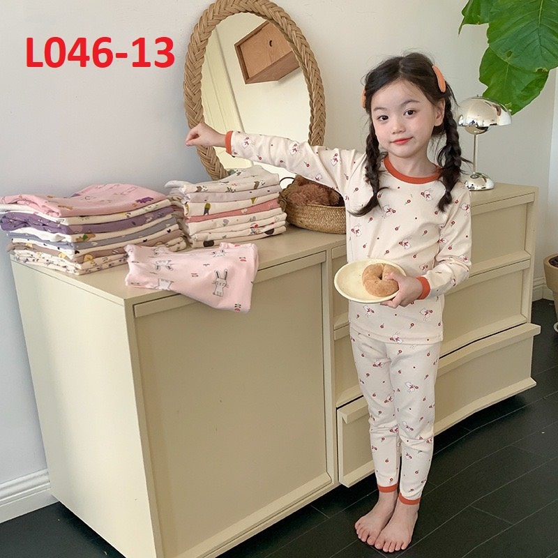 Bộ quần áo dài tay thu đông AMBB chính hãng cho bé mẫu 2023 chất cotton mềm mại size 80-150