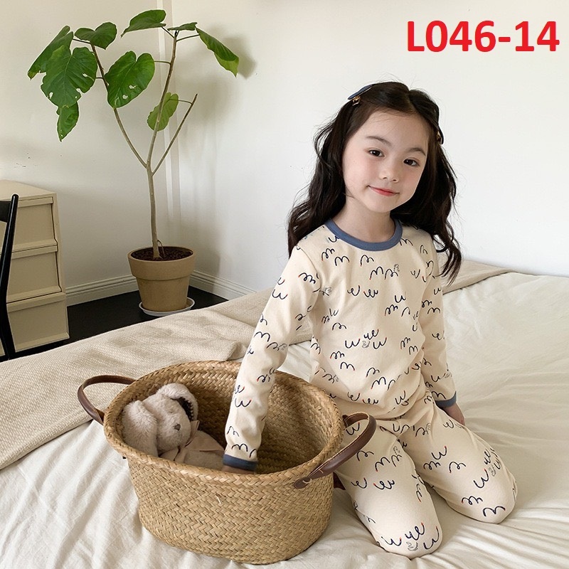 Bộ quần áo dài tay thu đông AMBB chính hãng cho bé mẫu 2023 chất cotton mềm mại size 80-150
