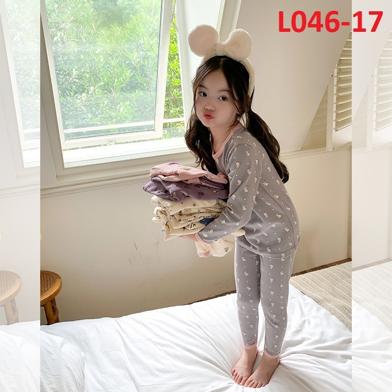 Bộ quần áo dài tay thu đông AMBB chính hãng cho bé mẫu 2023 chất cotton mềm mại size 80-150