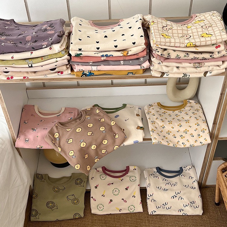 Bộ quần áo dài tay thu đông AMBB chính hãng cho bé mẫu 2023 chất cotton mềm mại size 80-150