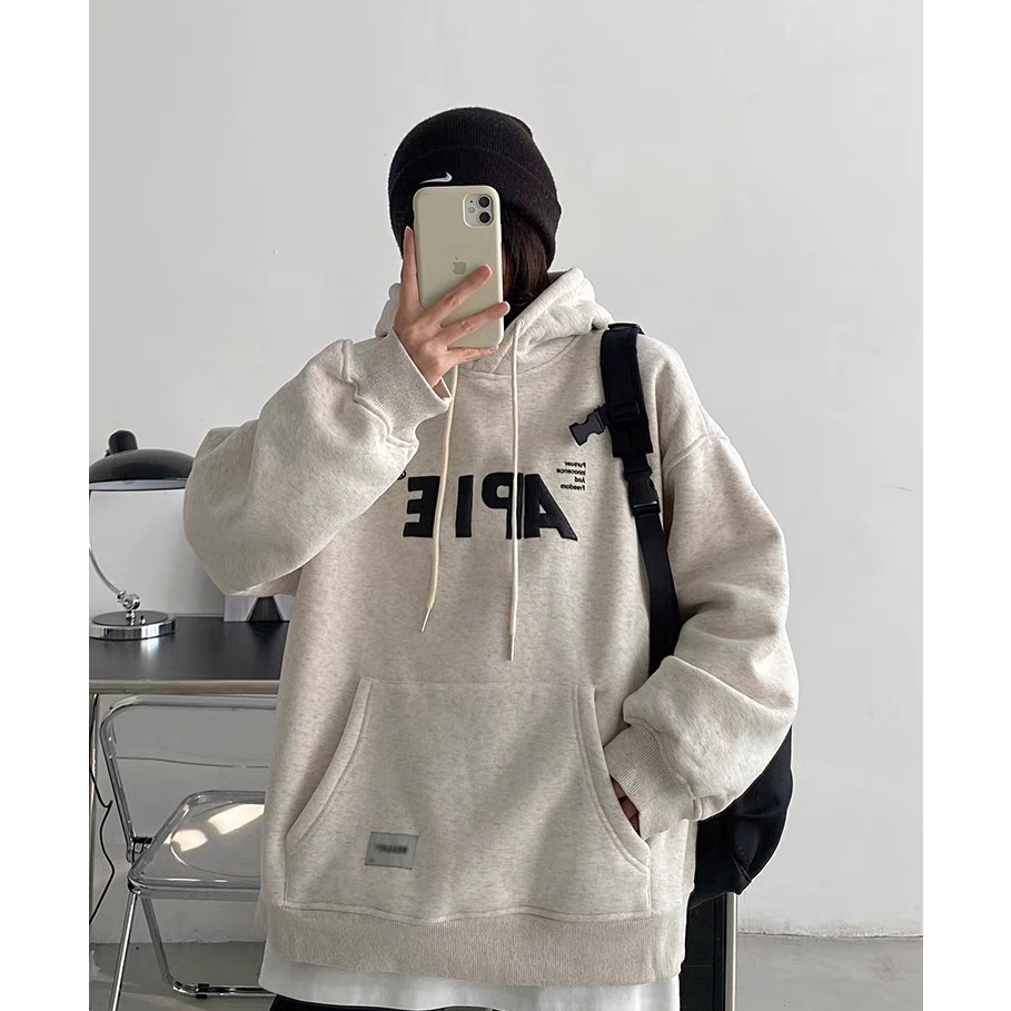 Hoodie nỉ bông dày dặn mũ rộng 2 lớp siêu ấm Deliz nỉ chui đầu dài tay dày dặn mặc đôi Devil