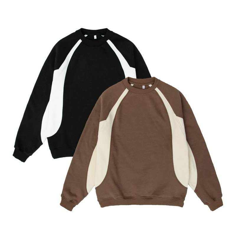 Áo Sweater Phối Basic form rộng