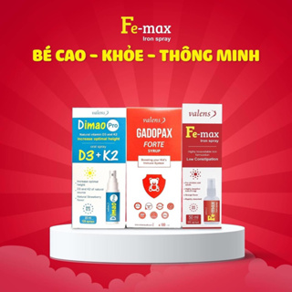 Combo giảm ốm vặt Gadopax tăng đề kháng Dimao pro D3 K2 tăng chiều cao Fe