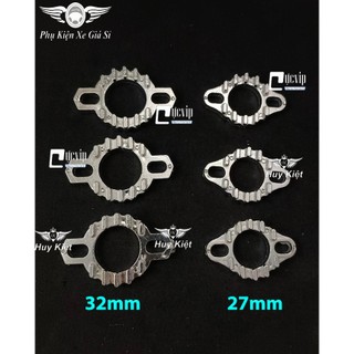 Khâu cổ pô tản nhiệt nhôm cnc gắn cổ pô zin, inox, titan có phi 27mm hoặc 32mm ms6292