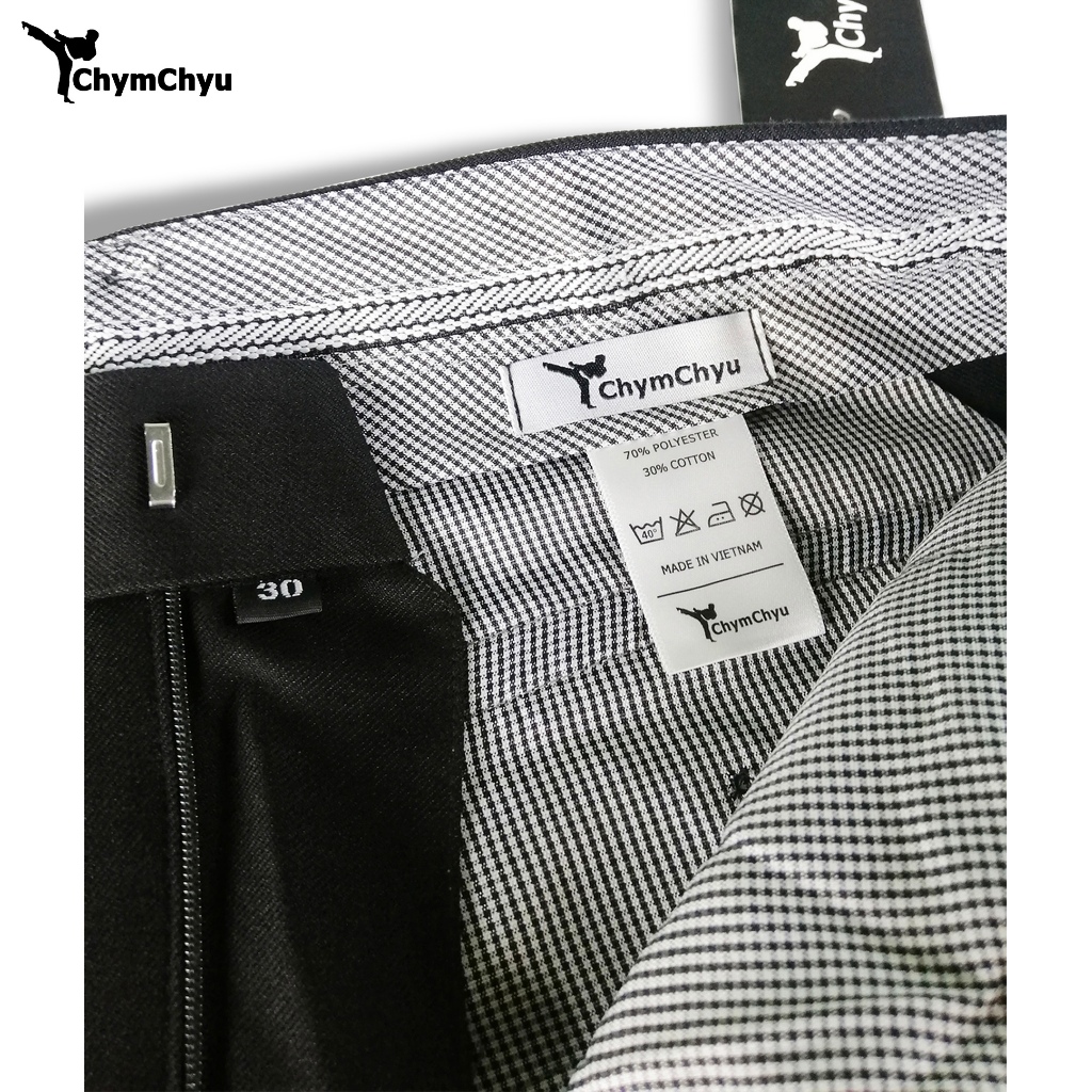 Quần Tây Nam Cao Cấp Màu Đen Kẻ Caro Công Sở ChymChyu