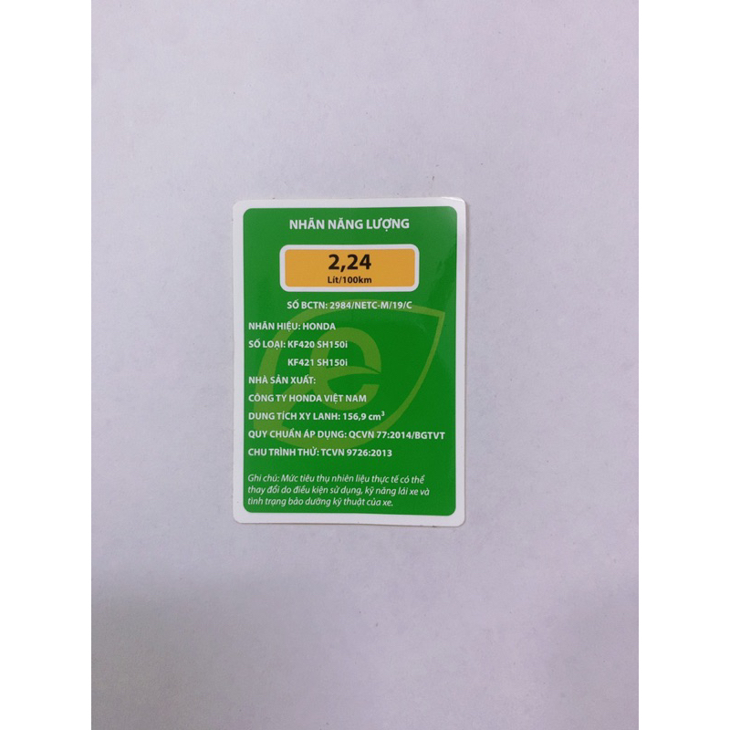 Tem năng lượng đời mới các dòng xe. Hàng zin chuẩn hãng