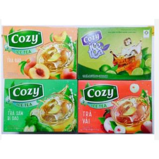 Trà Hòa Tan Cozy Ice Tea Các Vị (Chanh, dâu, đào, vải, gừng...) (Hộp 16 gói x 15gr)