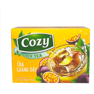 Trà Hòa Tan Cozy Ice Tea Các Vị (Chanh, dâu, đào, vải, gừng...) (Hộp 16 gói x 15gr)