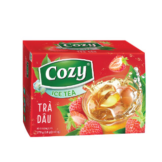 Trà Hòa Tan Cozy Ice Tea Các Vị (Chanh, dâu, đào, vải, gừng...) (Hộp 16 gói x 15gr)