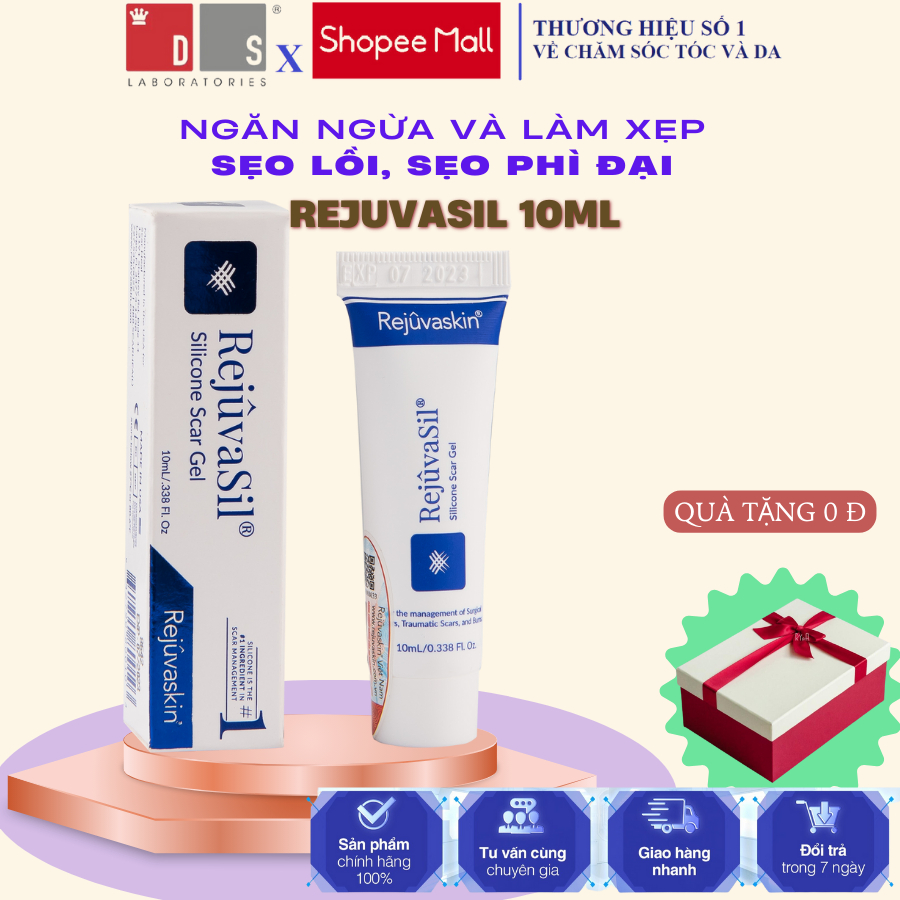 Gel Xóa Sẹo Lồi, Sẹo Phì Đại RejuvaSil Silicone Scar 10ml/15ml/30ml của Rejuvaskin