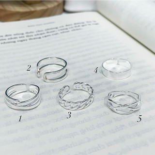 Nhẫn nữ bạc ta trơn không đính đá kiểu dáng hot , dày dặn - - Shop bạc Khải Khải