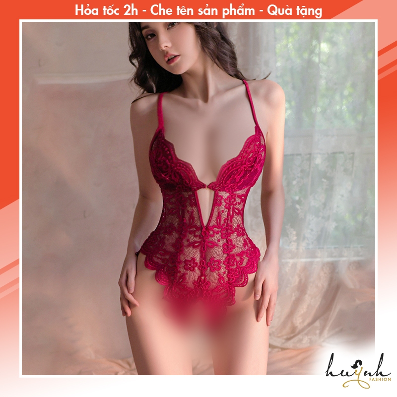 Bodysuit Ren Hở Đũng Phối Nơ Sau Sexy - B70