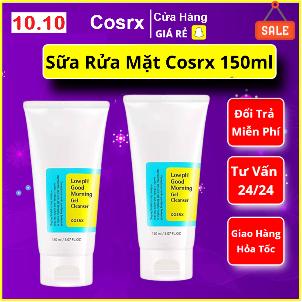 Sữa rửa mặt cosrx low ph good morning gel cleanser 150ML dành cho da dầu và da nhậy cảm | BigBuy360 - bigbuy360.vn