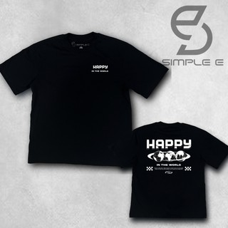 Áo Thun Unisex Local Brand SIMPLE "E" Form Oversize Cotton 100% HAPPY