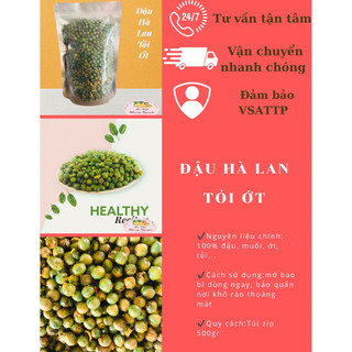 Đậu hà lan sấy giòn tỏi ớt túi 500gr