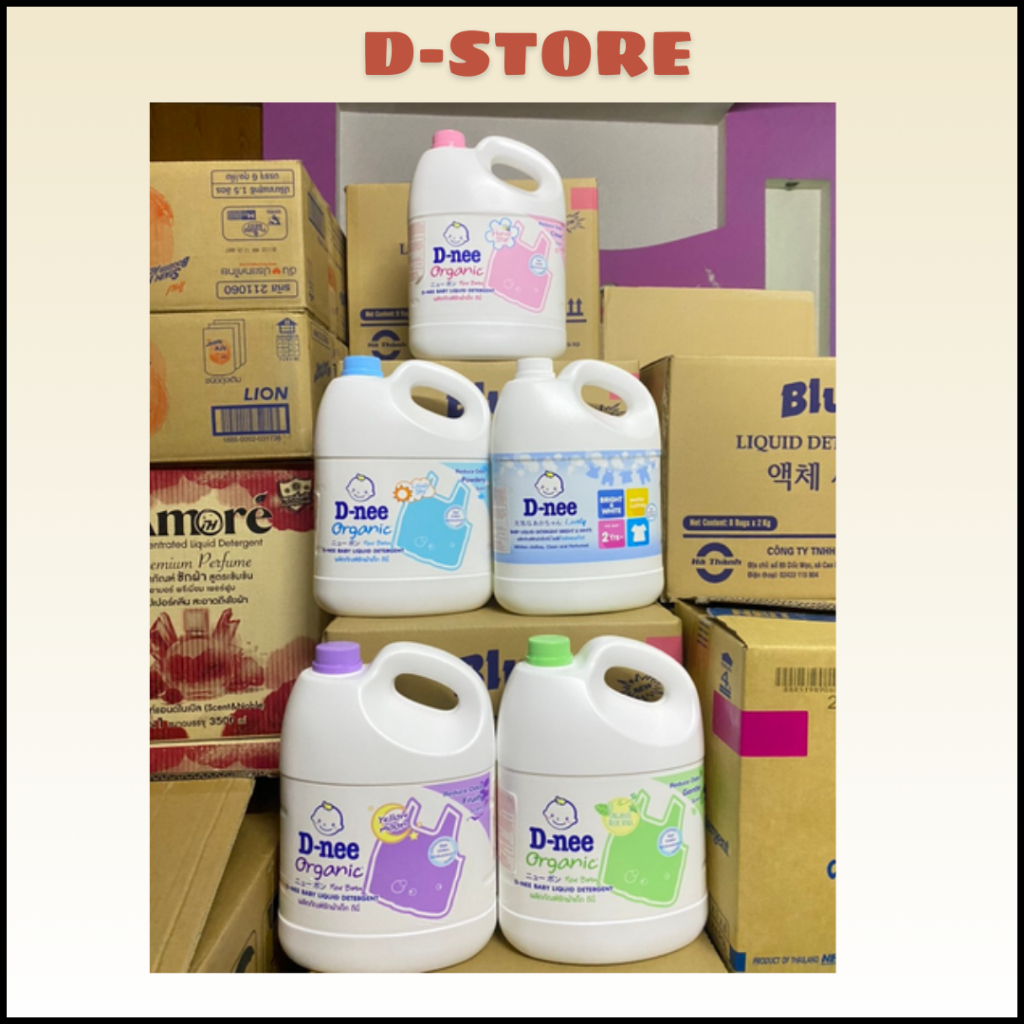 1 thùng 4 can nước giặt Dnee Thái Lan 3000ml