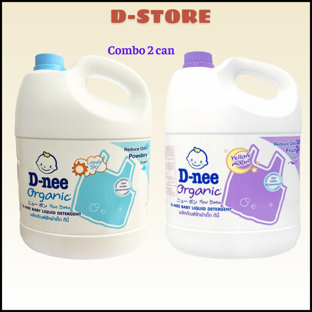 Combo 2 can Dnee tím + Dnee Xanh, nước giăt Dnee 3000ml