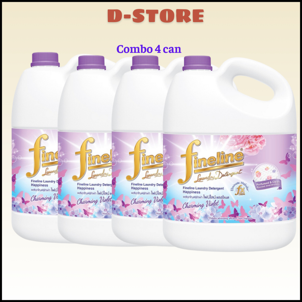 Combo 4 can Nước Giặt Fineline Đậm Đặc Hương Nước Hoa Cao Cấp