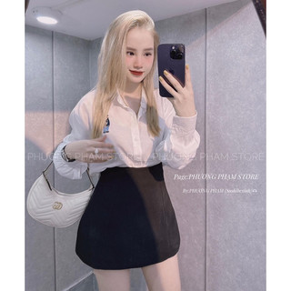 áo sơ mi nữ thêu gấu