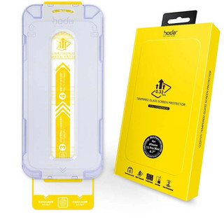 Cường Lực Chống Vỡ Cạnh Hoda Anti-Static Cho 12 / 13 / 14/iPhone 15 Pro Max Có Khung Hỗ Trợ Dán