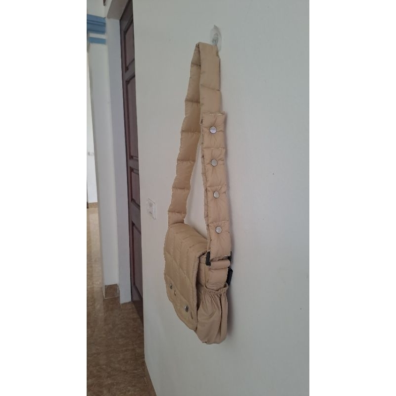 Túi đeo chéo chần bông đi chơi , du lịch BẢN NHỎ cúc bấm tăng giảm dainystore