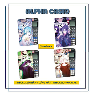 Skin BlueLock miếng dán decal máy tính học sinh Casio - Vinacal - Flexio chống nước bám siêu chắc casio 580vnx casio 880