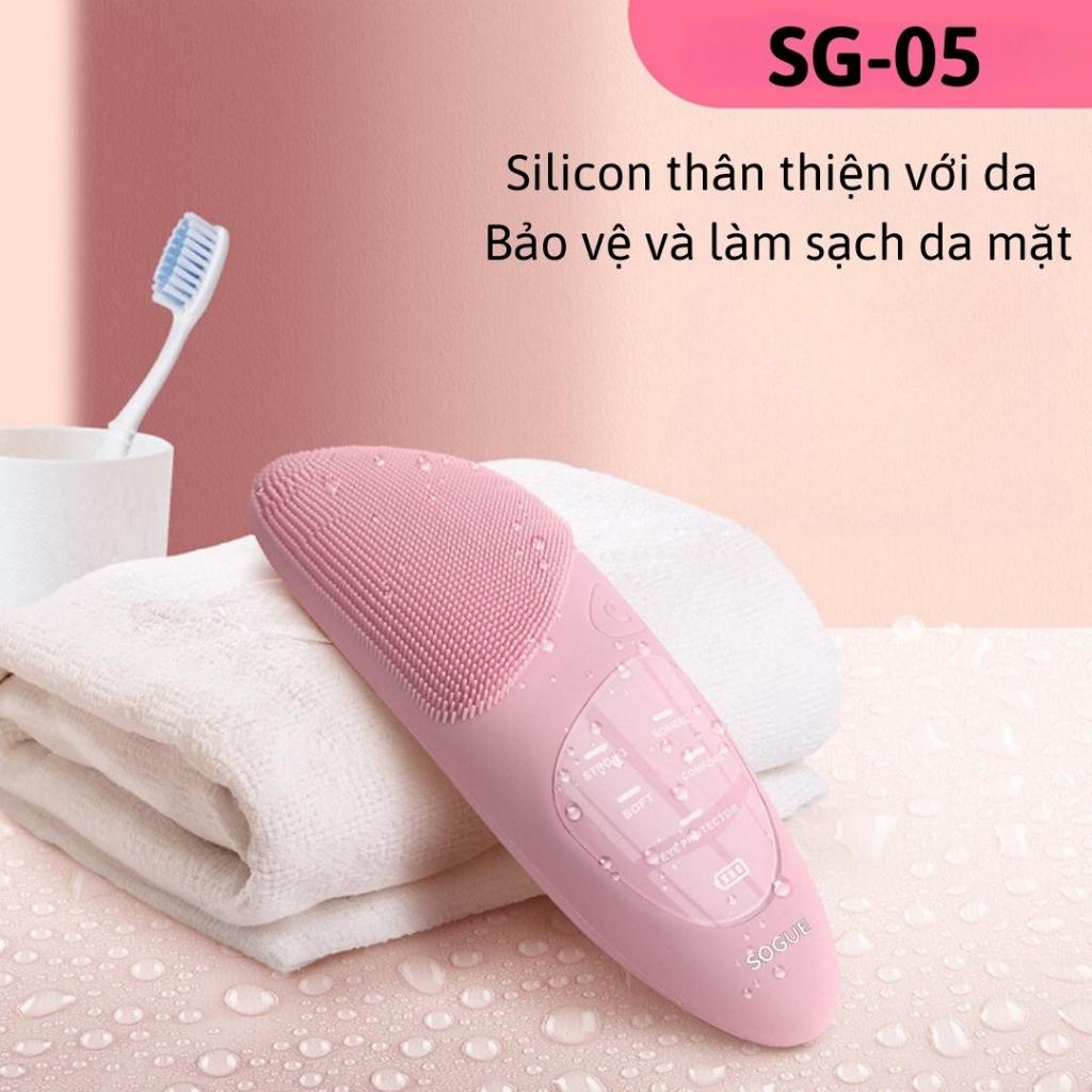 Máy rửa mặt SOGUE SG05 mini cầm tay đa năng giúp làm sạch sâu tẩy da chết | Hanzy Cosmetics