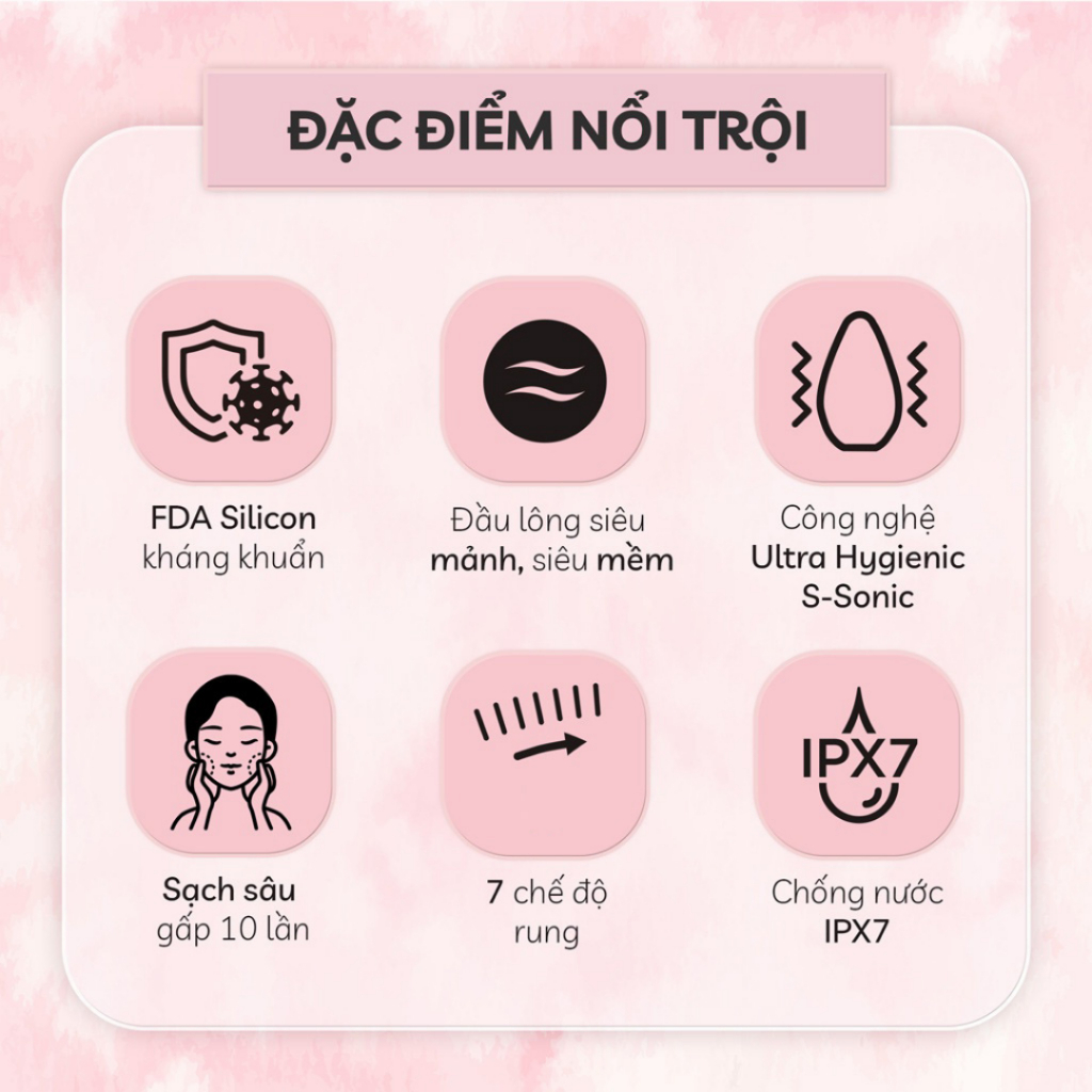 Máy rửa mặt SOGUE SG05 mini cầm tay đa năng giúp làm sạch sâu tẩy da chết | Hanzy Cosmetics