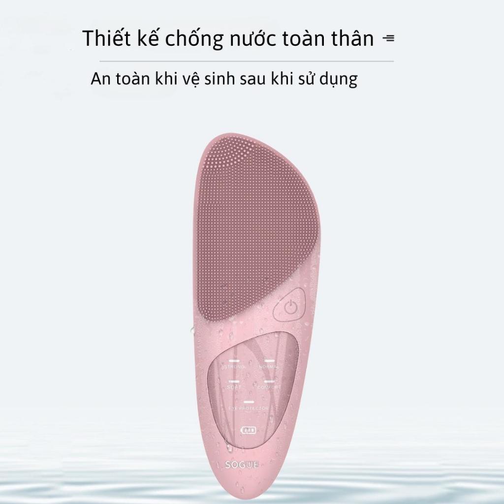 Máy rửa mặt SOGUE SG05 mini cầm tay đa năng giúp làm sạch sâu tẩy da chết | Hanzy Cosmetics