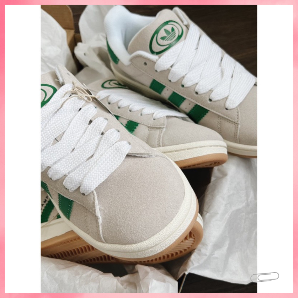 Giày Thể Thao Nam Nữ Campus Basic,Giày Nữ Campus Đi Học Giày Phối Da Lộn Màu Xám Xanh Full box Hàng Siêu Cấp