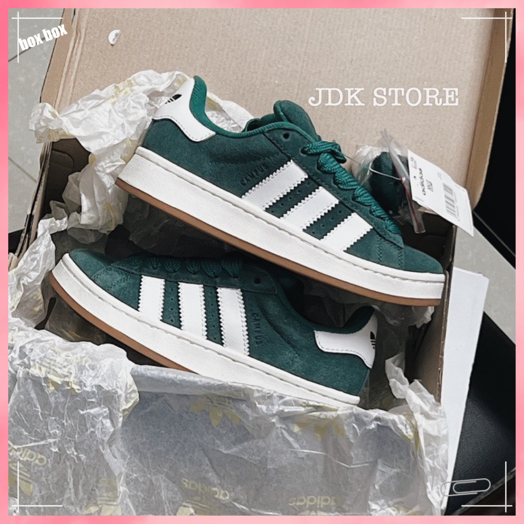 Giày Thể Thao Nam Nữ Campus Basic,Giày Nữ Campus Đi Học Giày Phối Da Lộn Màu Xanh Lá Full box Hàng Siêu Cấp