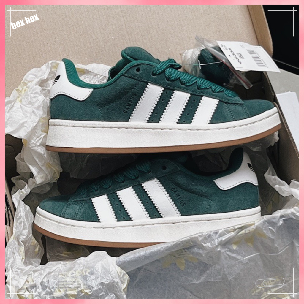 Giày Thể Thao Nam Nữ Campus Basic,Giày Nữ Campus Đi Học Giày Phối Da Lộn Màu Xanh Lá Full box Hàng Siêu Cấp