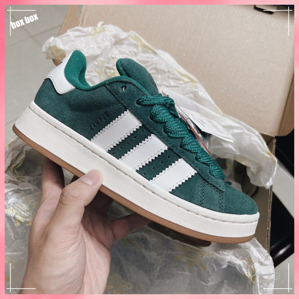 Giày Thể Thao Nam Nữ Campus Basic,Giày Nữ Campus Đi Học Giày Phối Da Lộn Màu Xanh Lá Full box Hàng Siêu Cấp