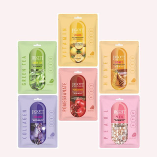 Mặt nạ dưỡng trắng da Jigott Natural Real Ampoule Sheet Mask