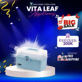 Hộp đựng đồ Vita Leaf nhựa PP cao cấp đ đồ y tế gia đình, đựng đồ cá nhân có tay cầm khoá hộp gọn gàng tiện lợi