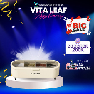 Bộ đựng gia vị nhà bếp Vita Leaf đựng gia vị 4 ngăn để bàn nhà bếp màu kem đa năng đơn giản sang trọng