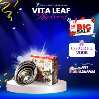 Bát inox VitaLeaf inox cao cấp 5 món 10-18cm Nhật Bản sang trọng với không gian bếp của mọi gia đình