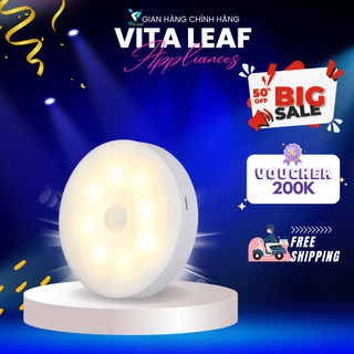 Đèn led cảm ứng Vita Leaf ,led trang trí phòng ngủ cảm ứng trong đêm,sử dụng pin sạc cao cấp hàng chính hãng