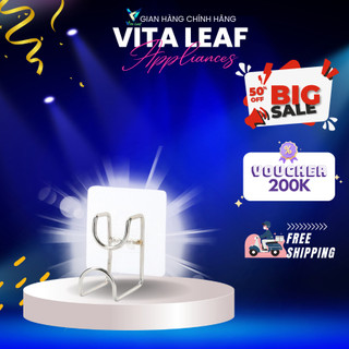 Móc treo đồ Vita Leaf ,treo đồ dán tường siêu dính khung thép tiện lợi treo thau,chậu, rổ các loại