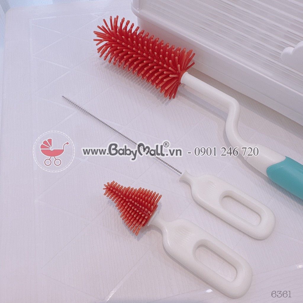 Bộ cọ bình sữa sillicon kèm đế cắm