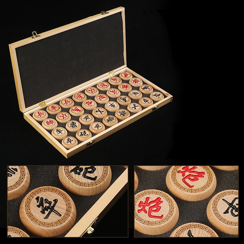 Bộ Cờ Tướng Cao Cấp Bằng Gỗ Sồi Tự Nhiên - Đồ Chơi Gỗ Phát Triển Trí Tuệ Cho Trẻ Em, Người Lớn