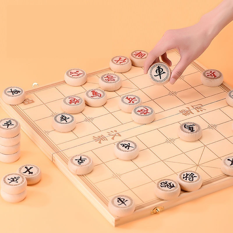 Bộ Cờ Tướng Cao Cấp Bằng Gỗ Sồi Tự Nhiên - Đồ Chơi Gỗ Phát Triển Trí Tuệ Cho Trẻ Em, Người Lớn