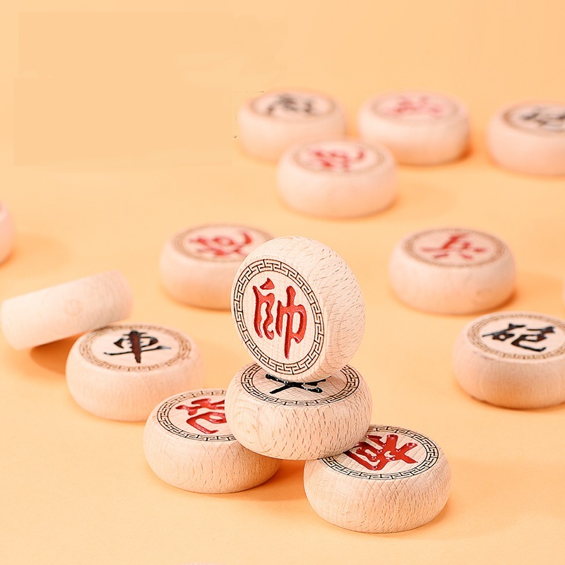 Bộ Cờ Tướng Cao Cấp Bằng Gỗ Sồi Tự Nhiên - Đồ Chơi Gỗ Phát Triển Trí Tuệ Cho Trẻ Em, Người Lớn