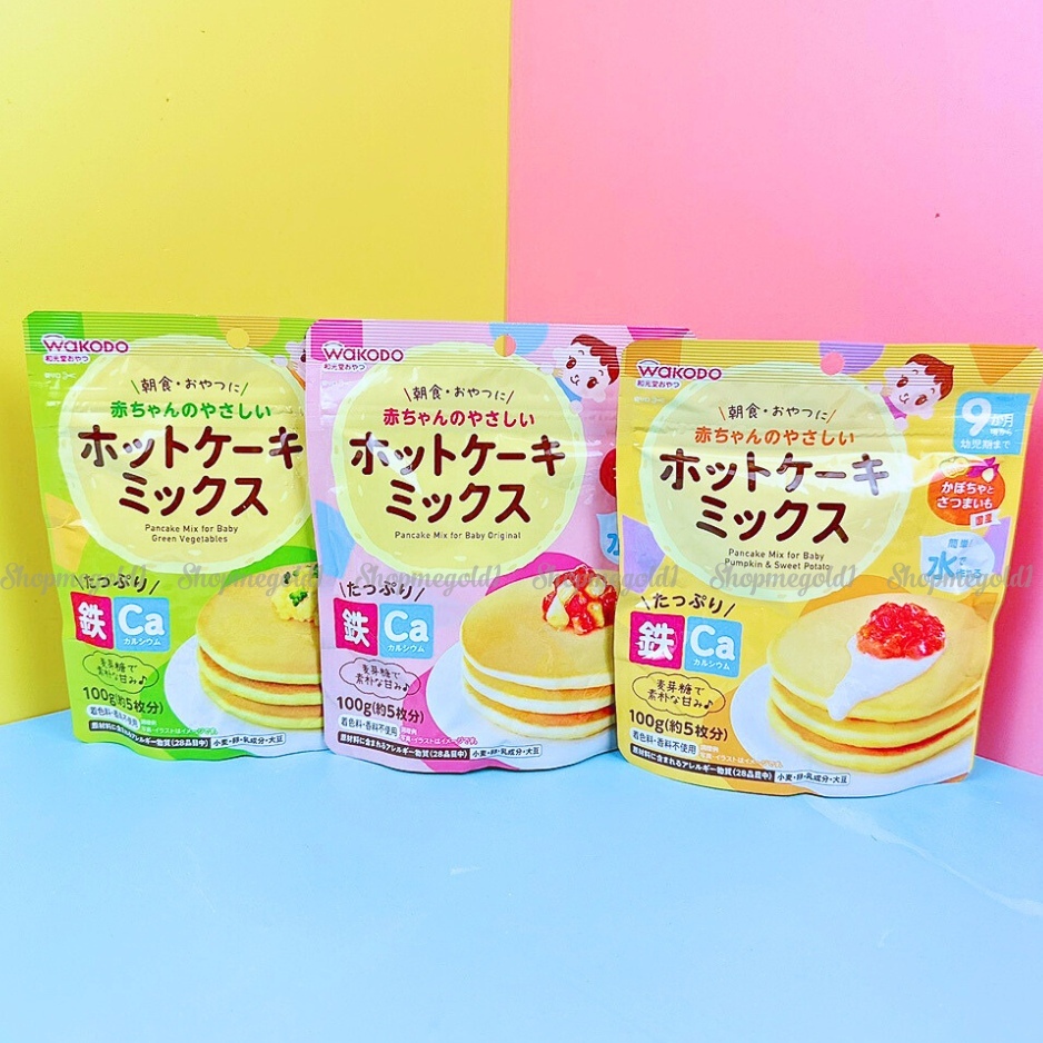 Bột làm bánh cho bé ăn dặm Wakodo bổ sung sắt và canxi cho bé từ 9m gói 100gr Shopmegold1