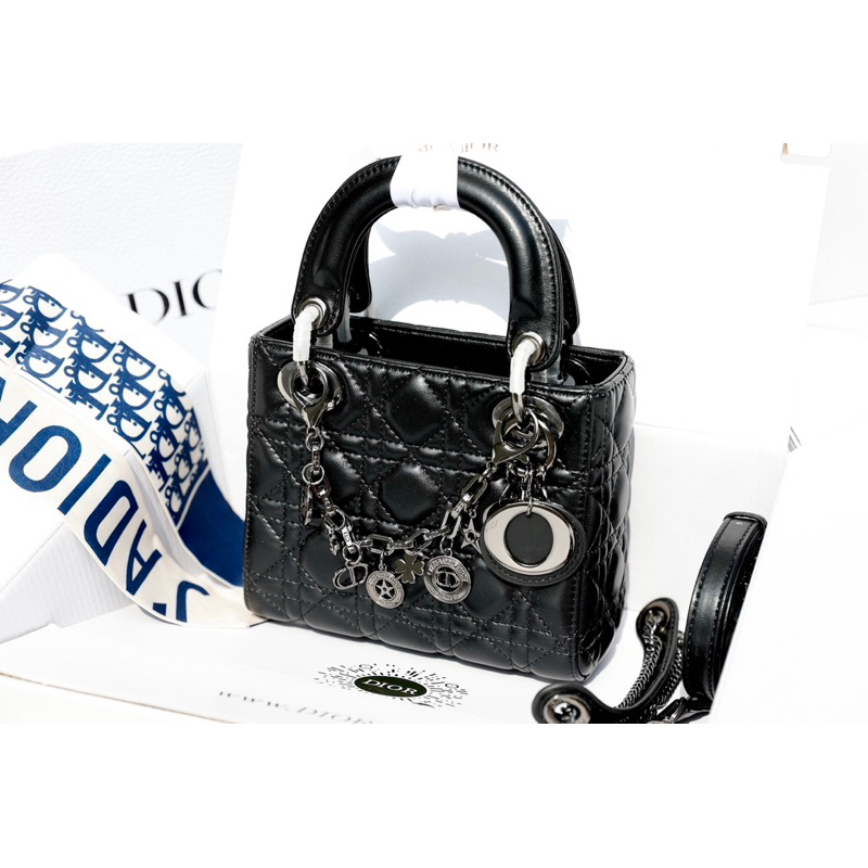 Túi Xách DD IOR Lady Charm Đen Ghi Size 17/20  -  By Anh Dinh Phuong
