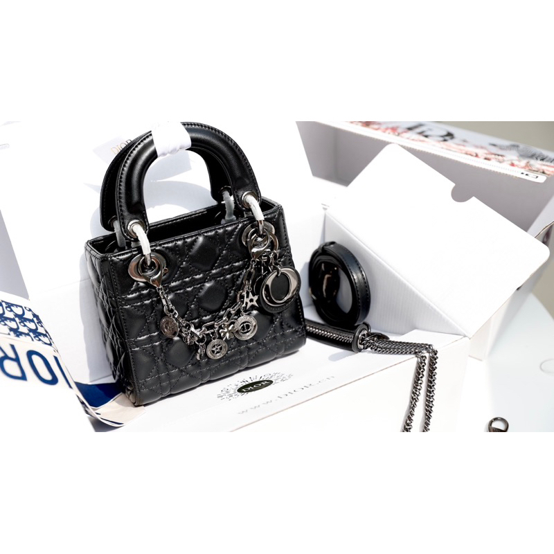 Túi Xách DD IOR Lady Charm Đen Ghi Size 17/20  -  By Anh Dinh Phuong